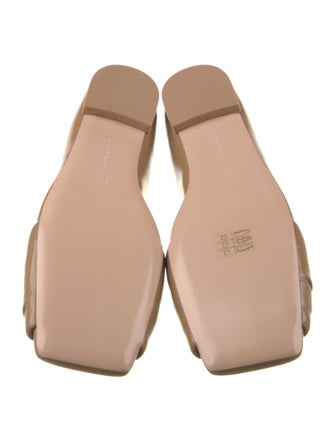 Gianvito Rossi Leather Pleated Accents Ballet Flats