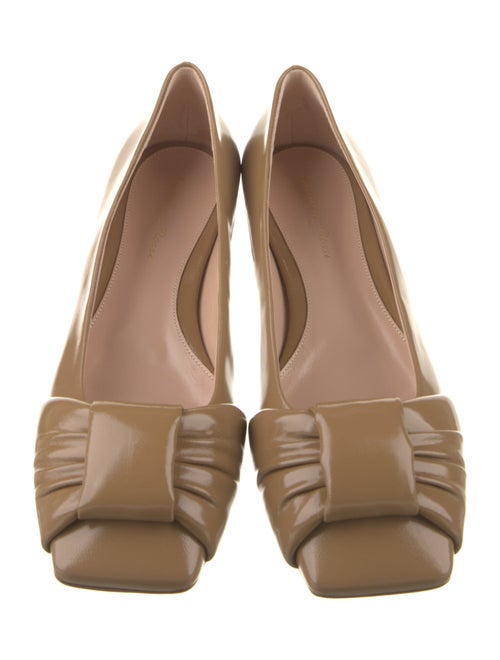 Gianvito Rossi Leather Pleated Accents Flats