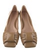 Gianvito Rossi Leather Pleated Accents Flats