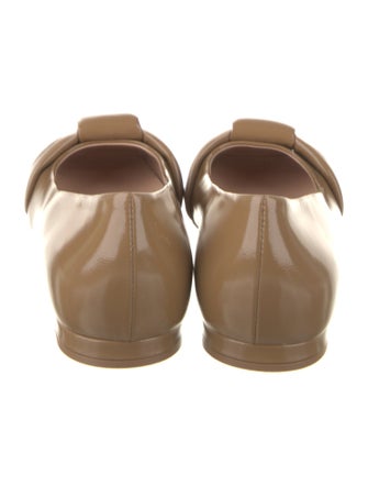 Gianvito Rossi Leather Pleated Accents Flats