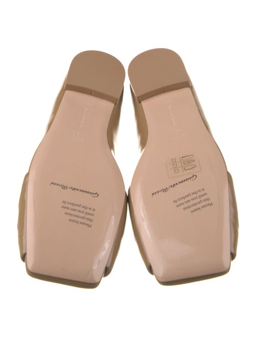 Gianvito Rossi Leather Pleated Accents Flats