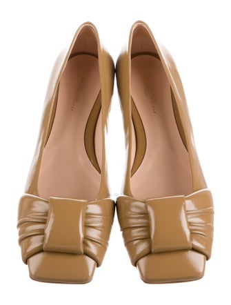 Gianvito Rossi Patent Leather Leather Trim Embellishment Flats