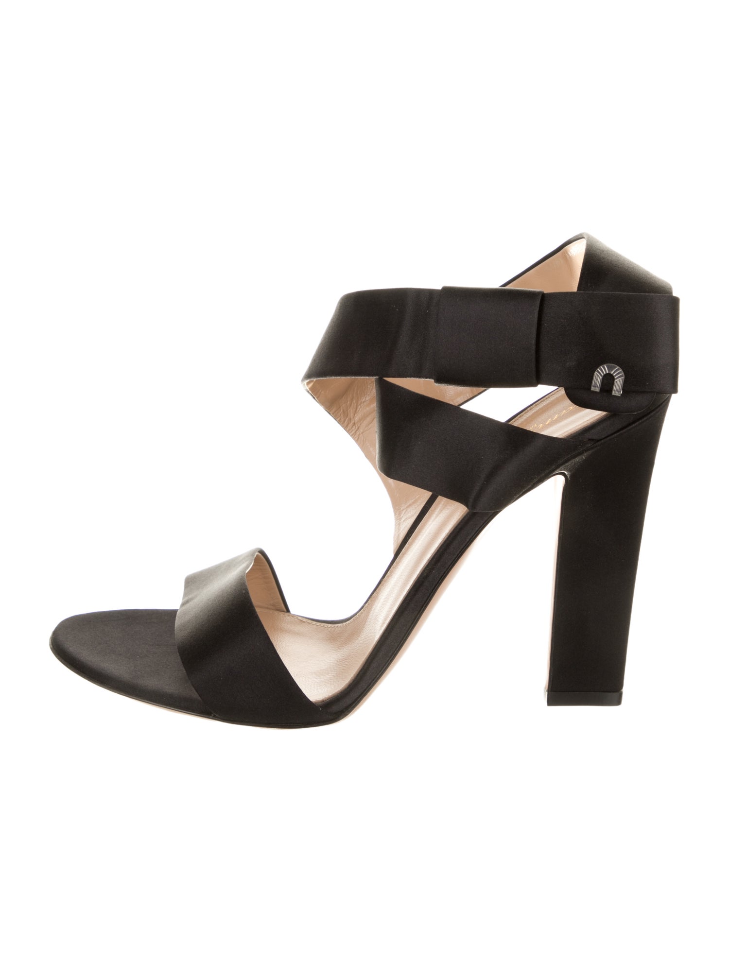 Gianvito Rossi Satin Slingback Sandals