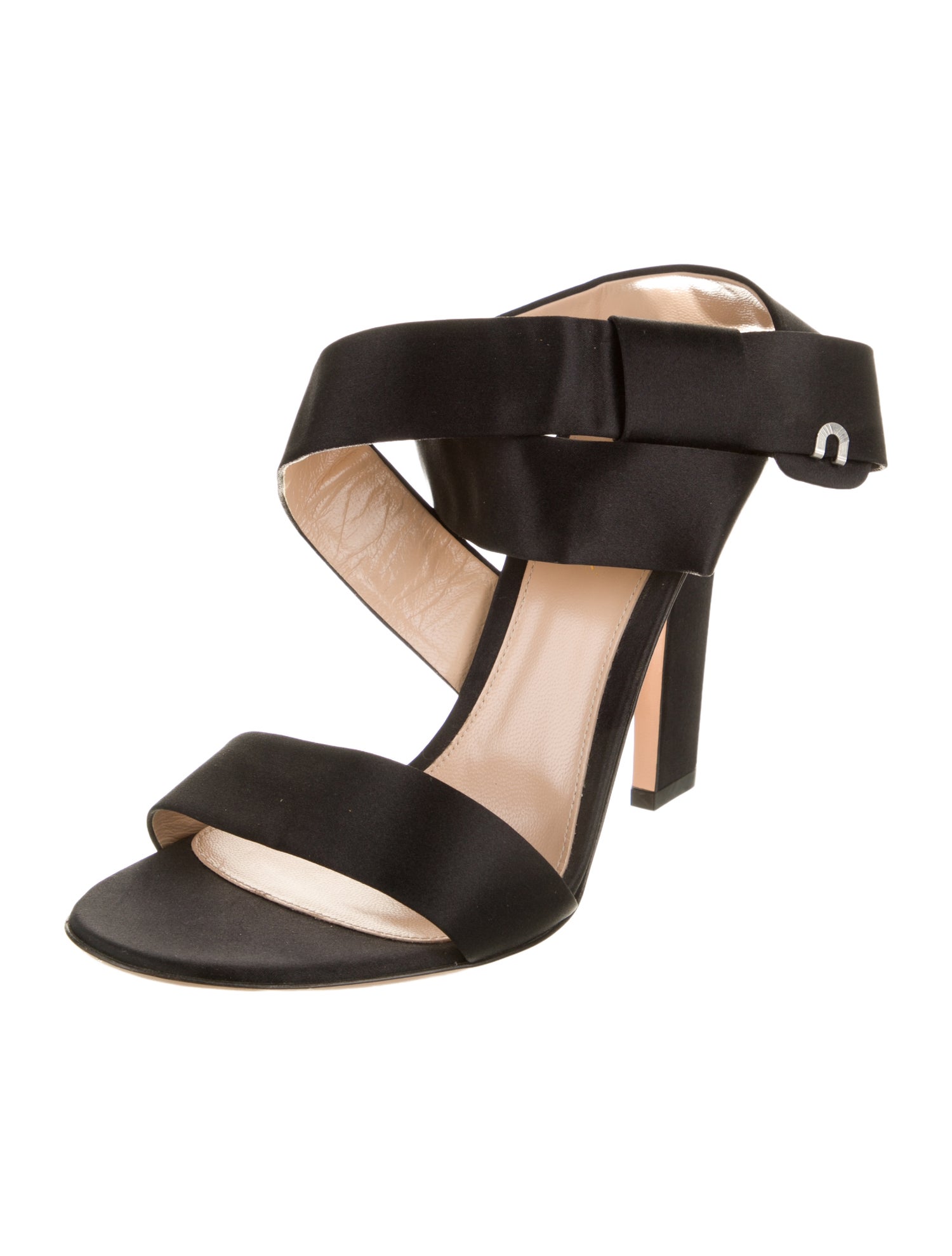 Gianvito Rossi Satin Slingback Sandals