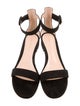 Gianvito Rossi Suede Leather Trim Embellishment Sandals