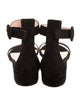 Gianvito Rossi Suede Leather Trim Embellishment Sandals