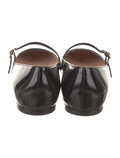 Gianvito Rossi Patent Leather Leather Trim Embellishment Mary Jane Flats