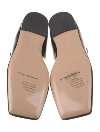 Gianvito Rossi Patent Leather Leather Trim Embellishment Mary Jane Flats