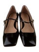 Gianvito Rossi Patent Leather Leather Trim Embellishment Mary Jane Flats