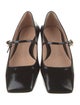 Gianvito Rossi Patent Leather Leather Trim Embellishment Mary Jane Flats