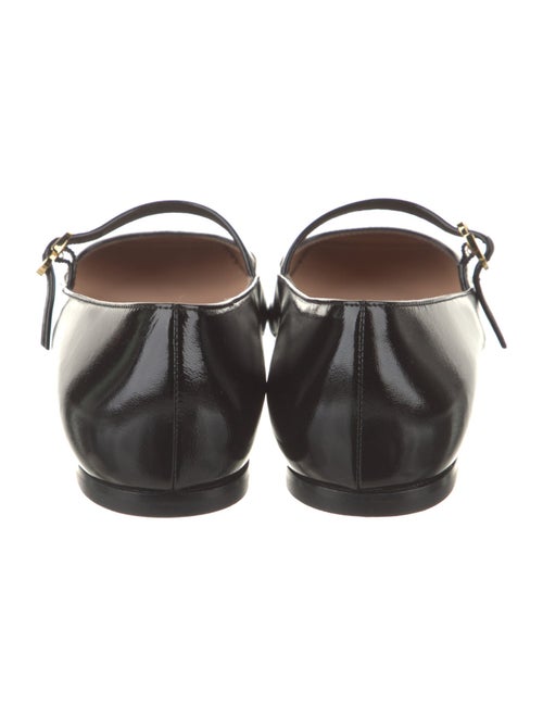 Gianvito Rossi Patent Leather Leather Trim Embellishment Mary Jane Flats