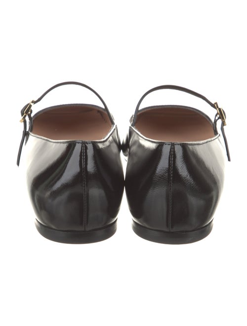 Gianvito Rossi Patent Leather Leather Trim Embellishment Mary Jane Flats