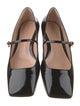 Gianvito Rossi Patent Leather Leather Trim Embellishment Mary Jane Flats