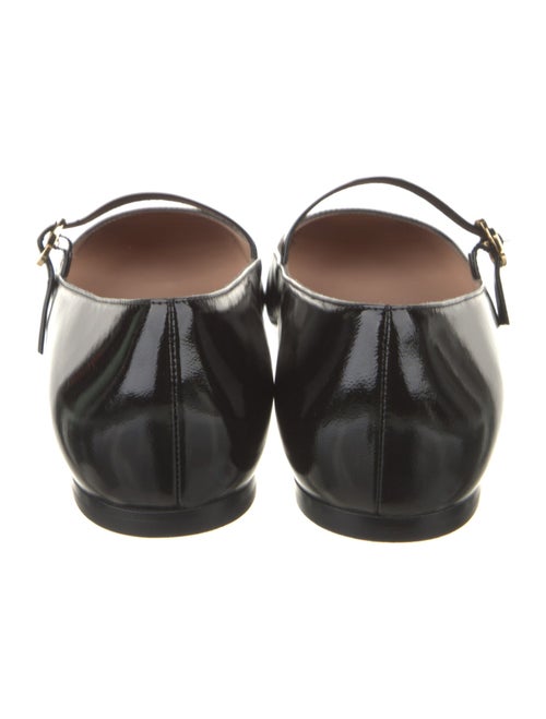 Gianvito Rossi Patent Leather Leather Trim Embellishment Mary Jane Flats