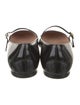 Gianvito Rossi Patent Leather Leather Trim Embellishment Mary Jane Flats