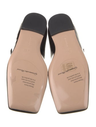 Gianvito Rossi Patent Leather Leather Trim Embellishment Mary Jane Flats