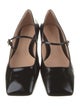 Gianvito Rossi Patent Leather Leather Trim Embellishment Mary Jane Flats
