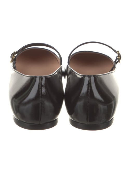 Gianvito Rossi Patent Leather Leather Trim Embellishment Mary Jane Flats