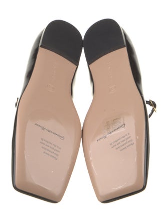 Gianvito Rossi Patent Leather Leather Trim Embellishment Mary Jane Flats