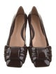 Gianvito Rossi Patent Leather Leather Trim Embellishment Flats