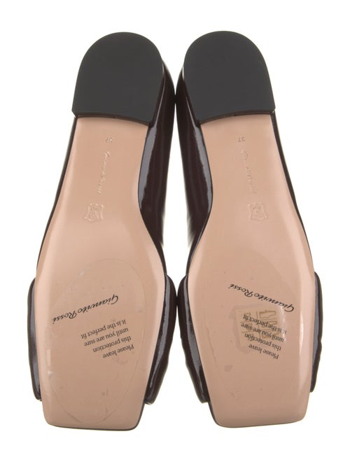 Gianvito Rossi Patent Leather Leather Trim Embellishment Flats
