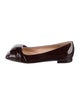 Gianvito Rossi Patent Leather Leather Trim Embellishment Flats