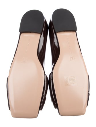 Gianvito Rossi Patent Leather Leather Trim Embellishment Flats