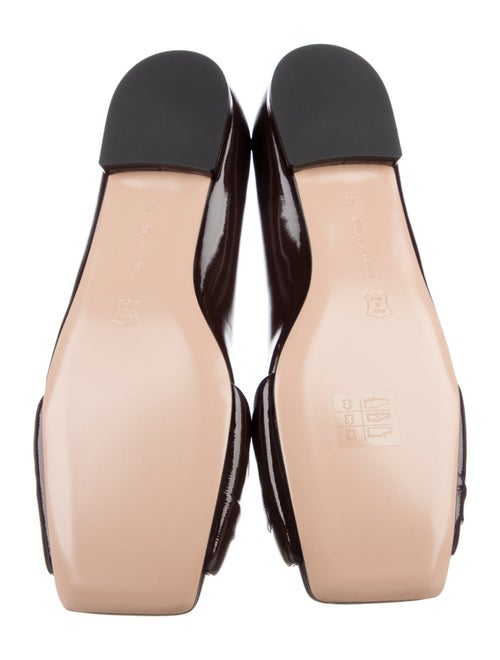 Gianvito Rossi Patent Leather Leather Trim Embellishment Flats
