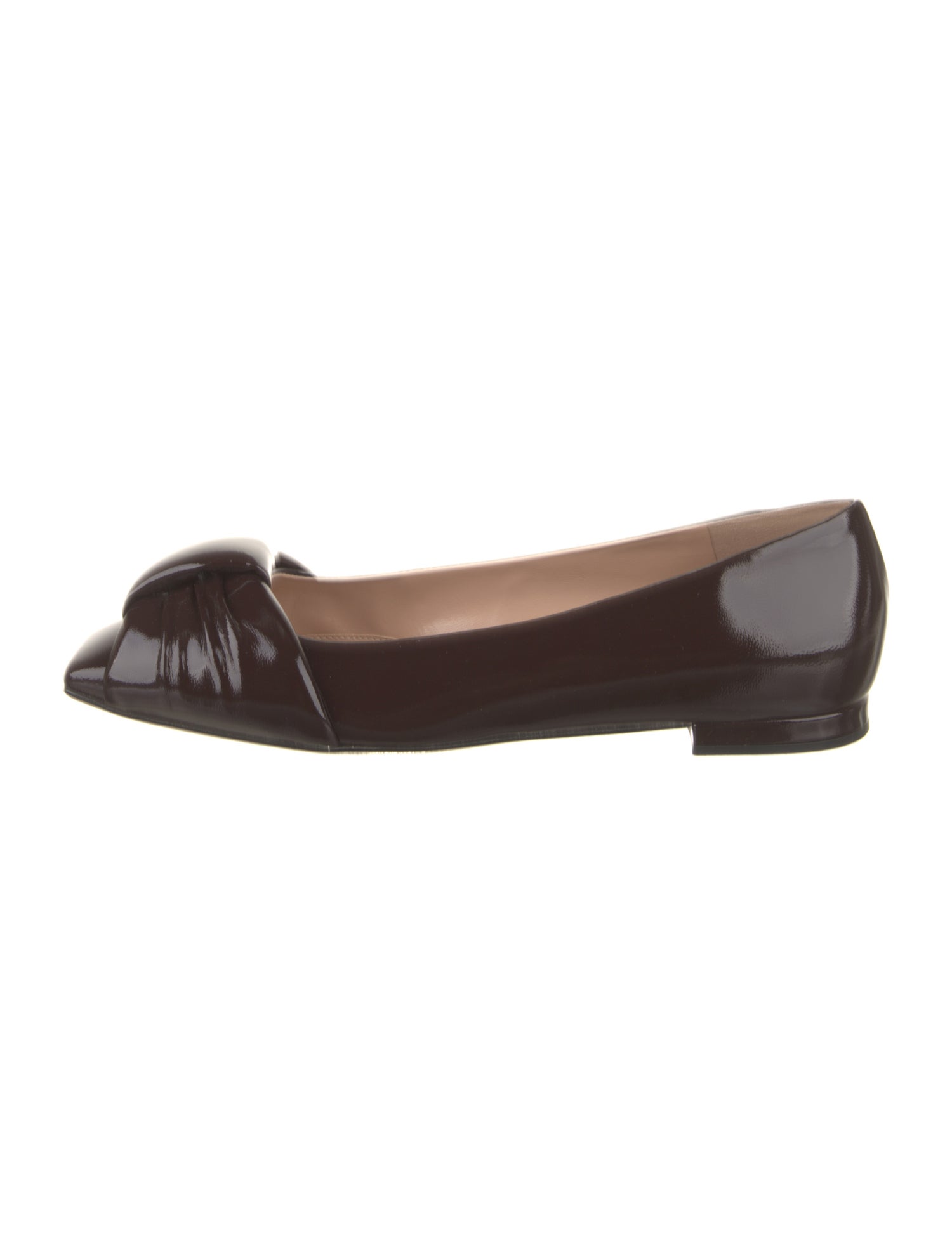 Gianvito Rossi Leather Pleated Accents Flats