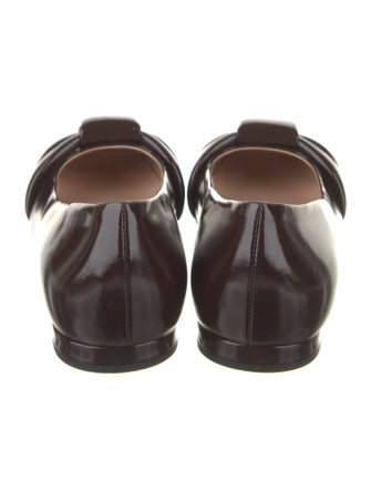 Gianvito Rossi Leather Pleated Accents Flats