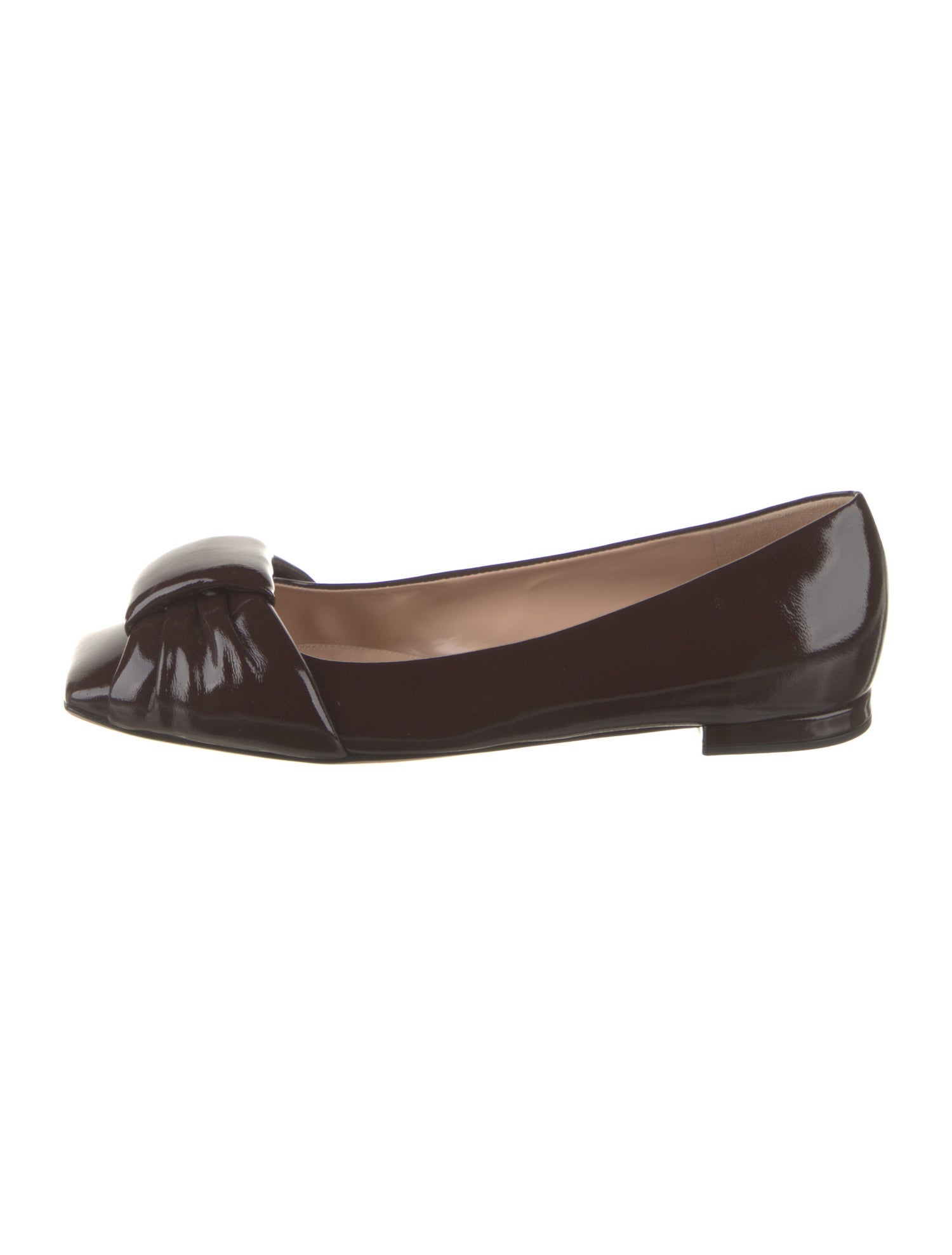Gianvito Rossi Patent Leather Leather Trim Embellishment Flats