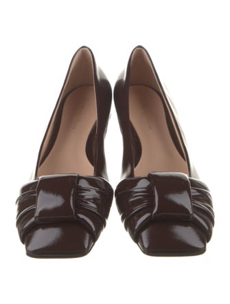 Gianvito Rossi Patent Leather Leather Trim Embellishment Flats