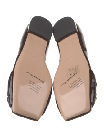Gianvito Rossi Patent Leather Leather Trim Embellishment Flats
