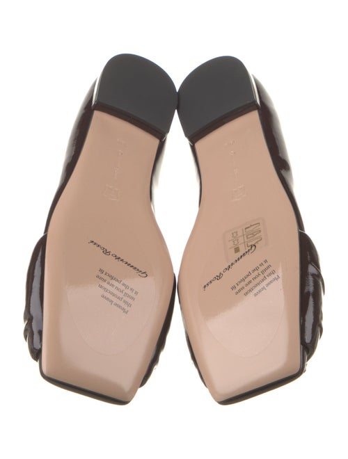 Gianvito Rossi Patent Leather Leather Trim Embellishment Flats