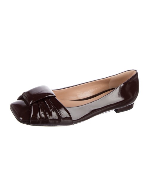 Gianvito Rossi Patent Leather Leather Trim Embellishment Flats