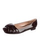 Gianvito Rossi Patent Leather Leather Trim Embellishment Flats
