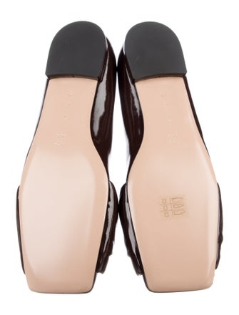 Gianvito Rossi Patent Leather Leather Trim Embellishment Flats