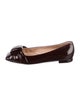 Gianvito Rossi Patent Leather Leather Trim Embellishment Flats