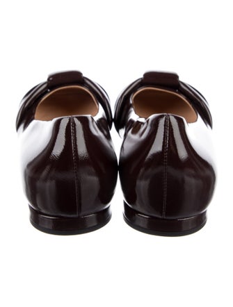 Gianvito Rossi Patent Leather Leather Trim Embellishment Flats