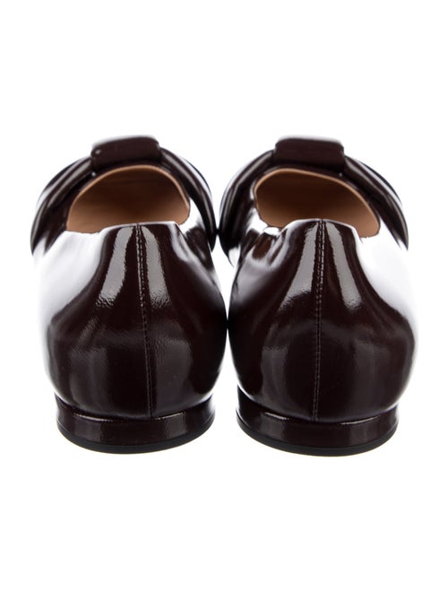 Gianvito Rossi Patent Leather Leather Trim Embellishment Flats