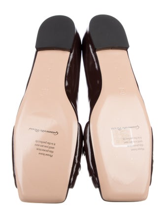 Gianvito Rossi Patent Leather Leather Trim Embellishment Flats