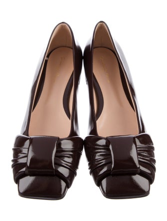 Gianvito Rossi Patent Leather Leather Trim Embellishment Flats