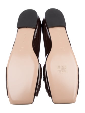 Gianvito Rossi Patent Leather Leather Trim Embellishment Flats