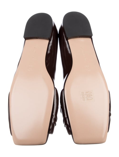 Gianvito Rossi Patent Leather Leather Trim Embellishment Flats