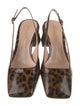 Gianvito Rossi Patent Leather Animal Print Slingback Pumps