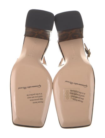 Gianvito Rossi Patent Leather Animal Print Slingback Pumps