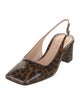 Gianvito Rossi Patent Leather Animal Print Slingback Pumps