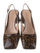 Gianvito Rossi Patent Leather Animal Print Slingback Pumps
