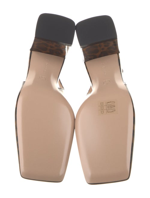 Gianvito Rossi Patent Leather Animal Print Slingback Pumps