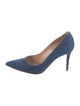 Gianvito Rossi Suede Colorblock Pattern Pumps